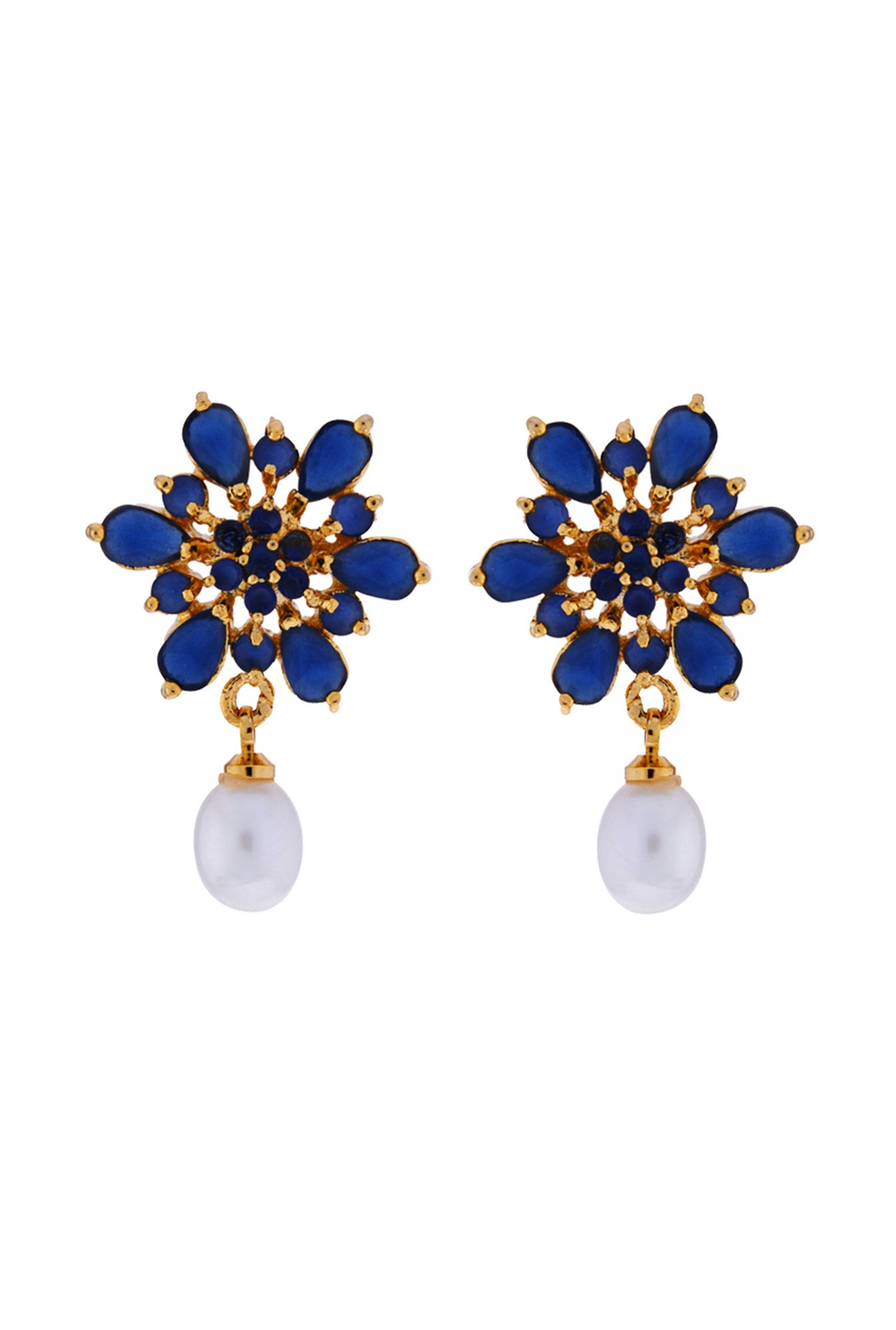 Sri Jagdamba Pearls Golden Alloy Drop Earring