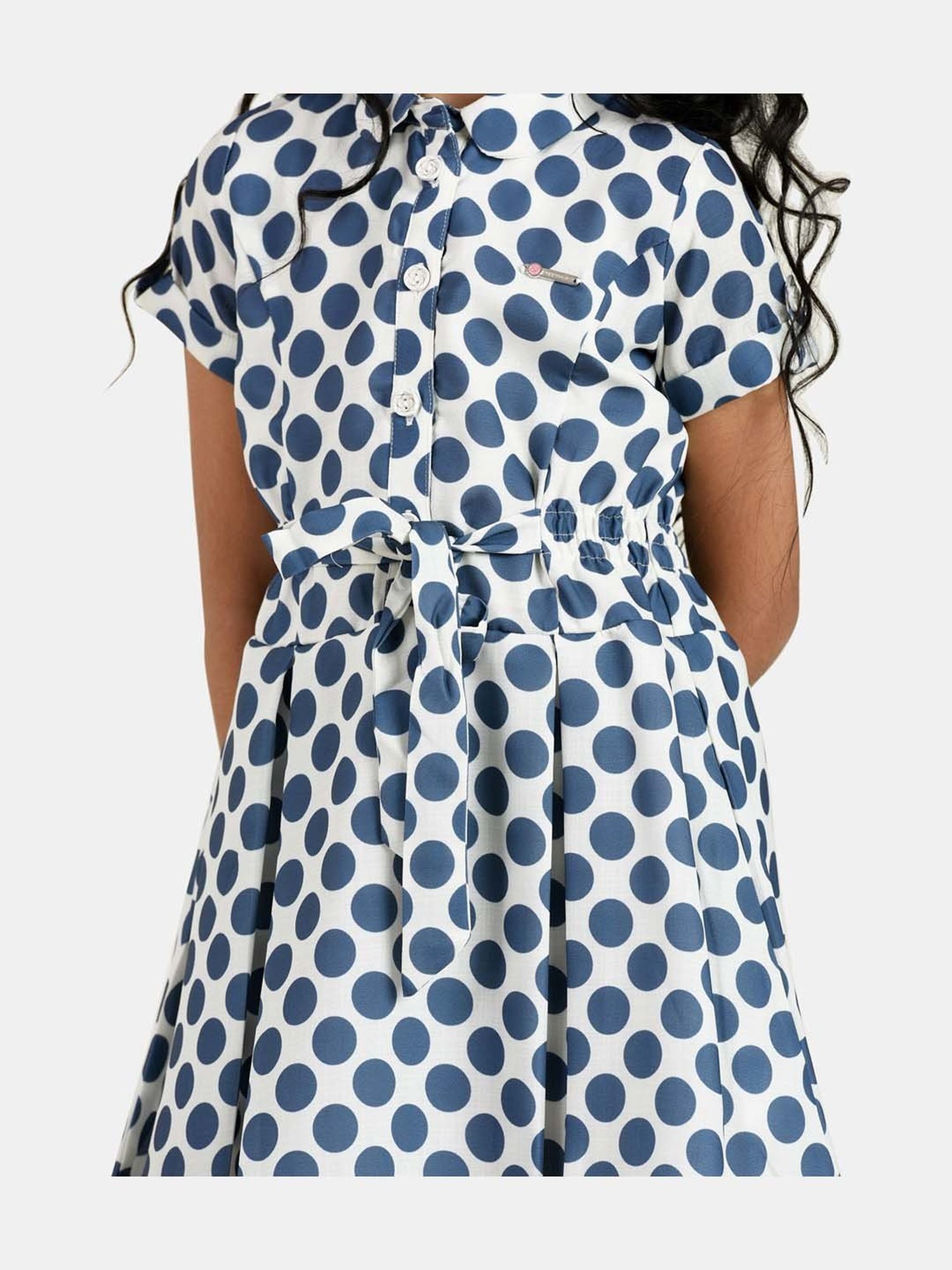 Peppermint Kids White Printed Dress