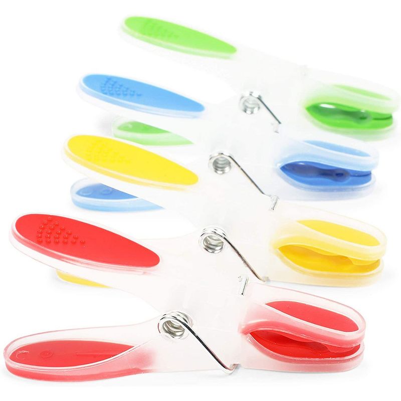 Juvale 72 Pack Plastic Clothespins for Laundry, 4 Colors (3.3 in)
