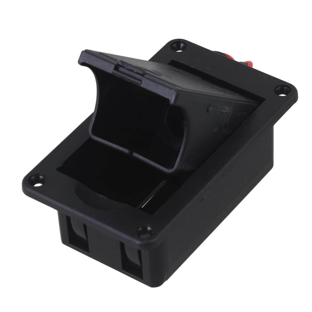 BQLZR 6.9cm Length Black Flat Mounting Battery Case Cover for Guitar Bass Music Parts