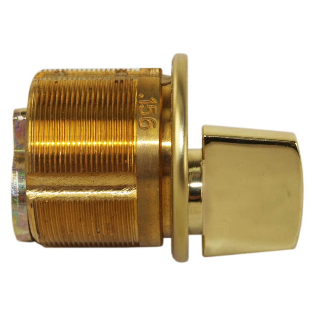 Ilco 7201TK2-03 Polished Brass US3 Solid Brass Replacement 1-1/4" Mortise Turn Knob Cylinder Lock