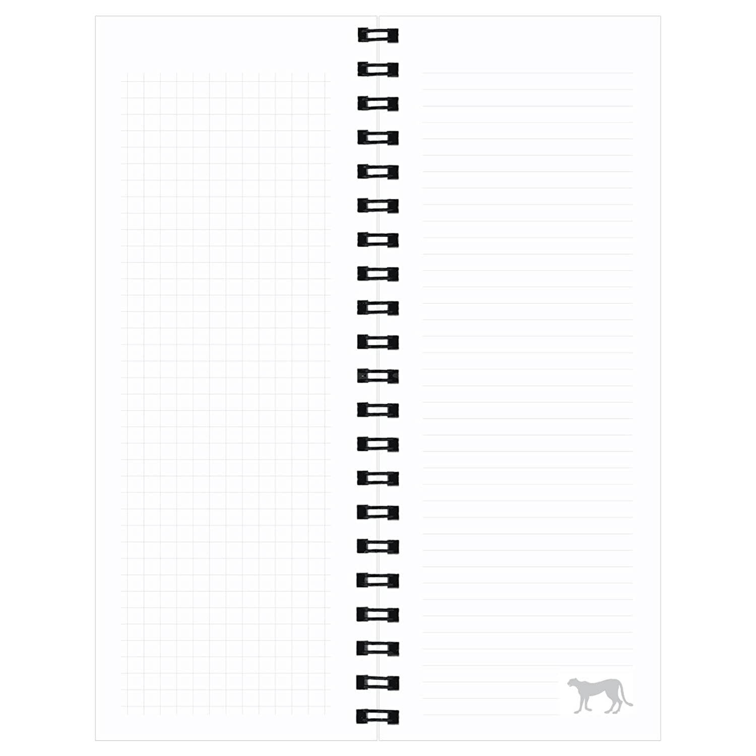 Beautiful Cheetah List Books (11 x 4.25 inches) Side-Bound Notebook - Cover Art by Nationally Recognized Artist NJ Busse - Purr-fect for keeping all your lists.