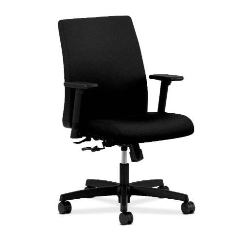 HON Ignition Low-Back Task Chair - Fabric Black Seat - Black Frame - 27.5" Width x 36" Depth x 41" Height  HONIT105CU10
