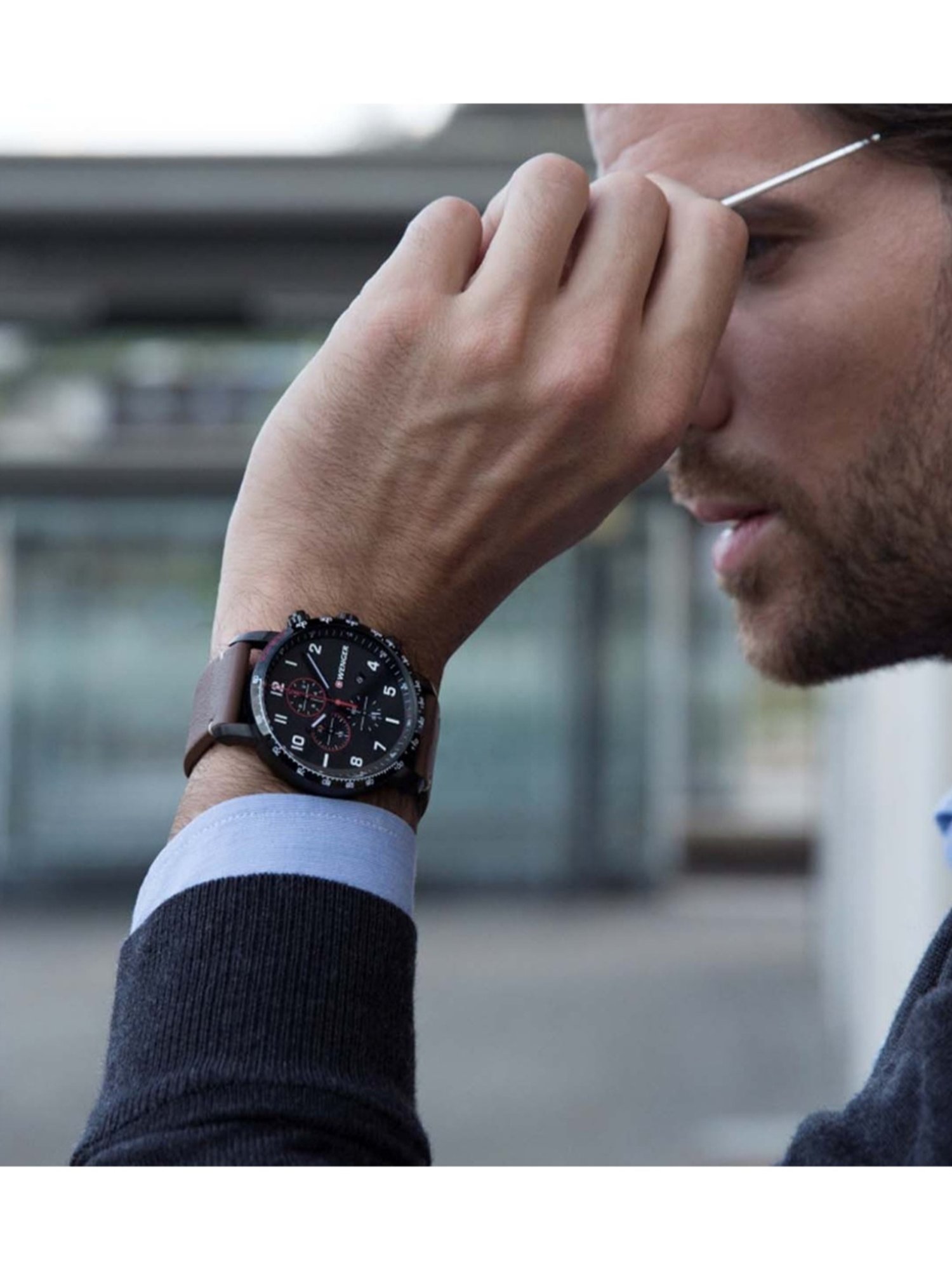 Wenger Swiss Made 01.1543.107 Attitude Chrono Analog Watch for Men