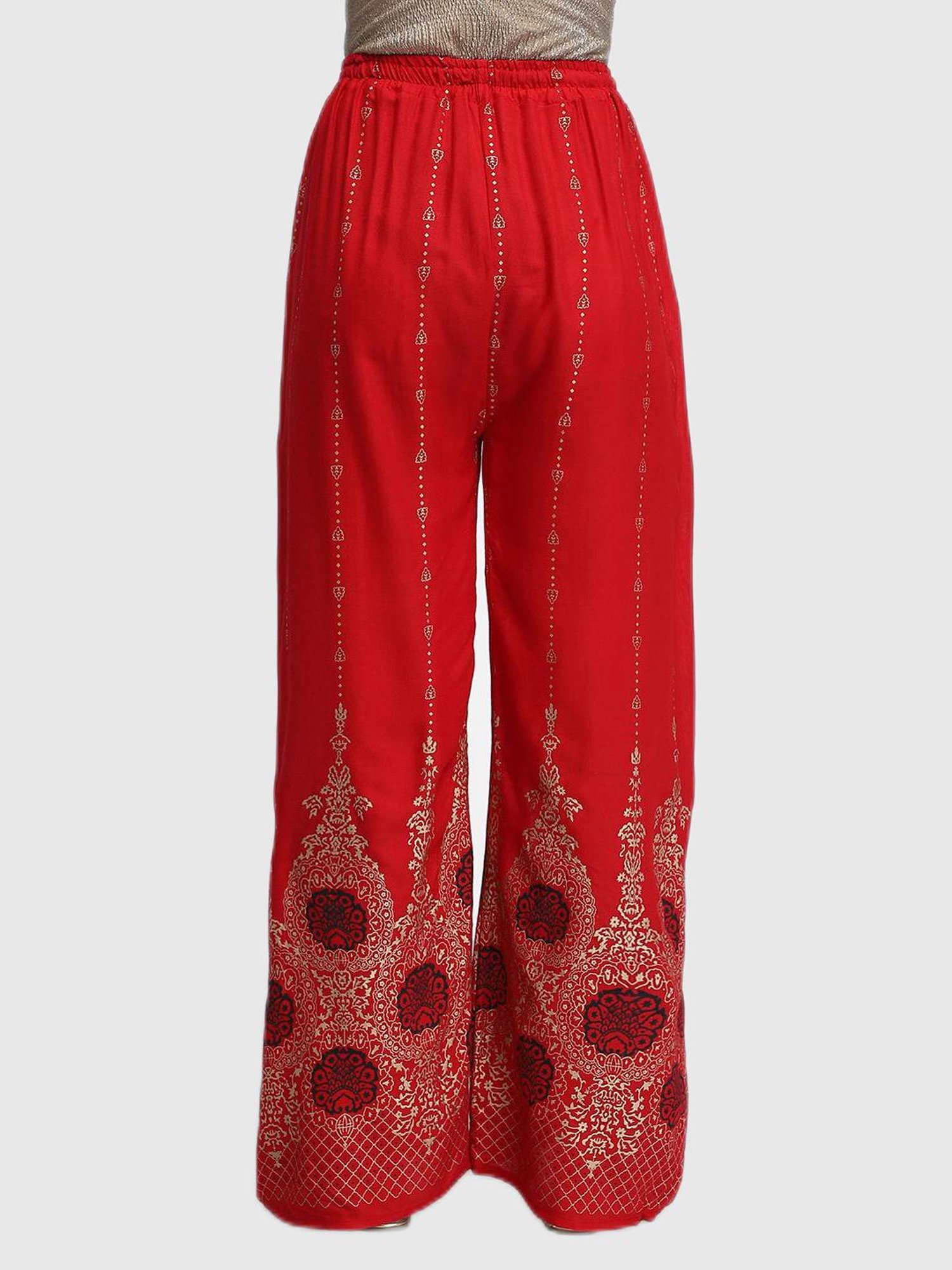 Aditi Wasan Red Printed Palazzos