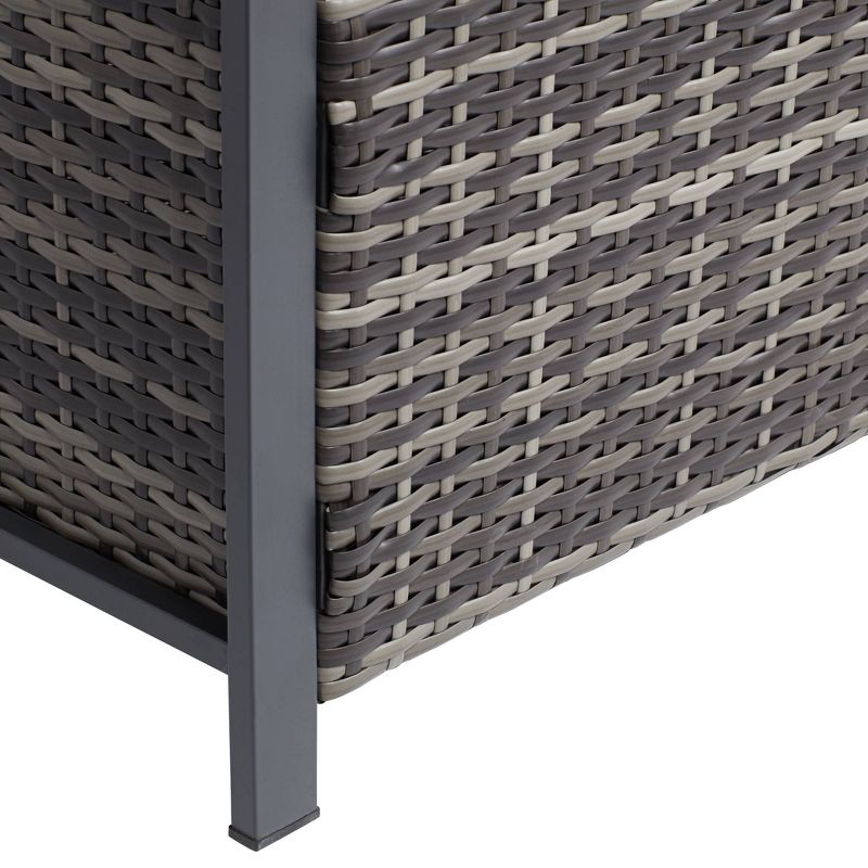 Sunnydaze Outdoor Meranti Wood with Teak Oil Finish Wooden Garden Planter Box Bench Seat - 68" - Brown