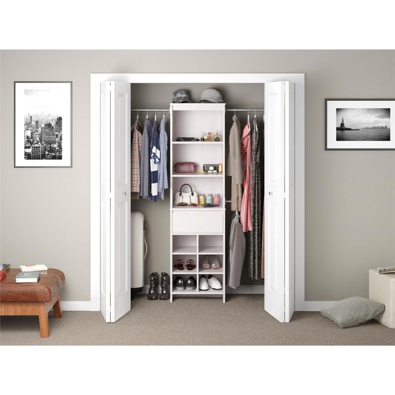 Home Basics Over the Door Metal Closet Rod, Silver