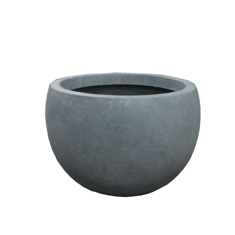 8" Kante Lightweight Concrete Outdoor Bowl Planter Gray - Rosemead Home & Garden, Inc