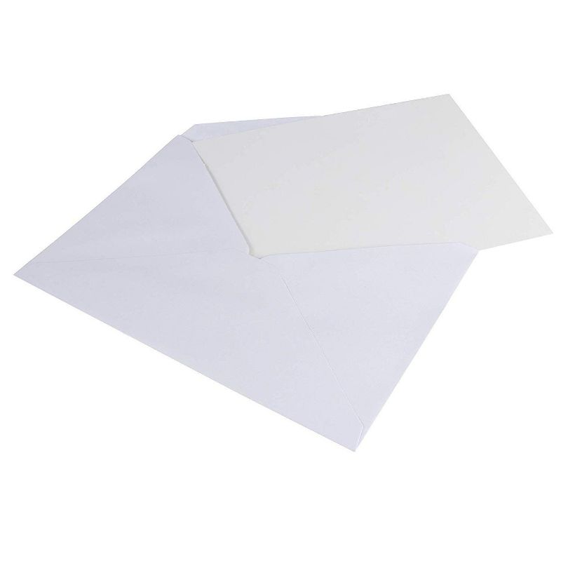 Sustainable Greetings 48-Pack White Blank Greeting Cards, DIY Plain Postcard Notecard for Thank You & Invitation, 5x7 in
