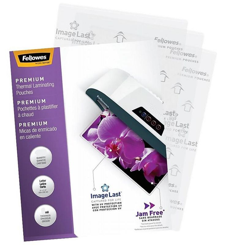 Fellowes ImageLast Premium Thermal Pouches Letter 60/Pack (5288001) 