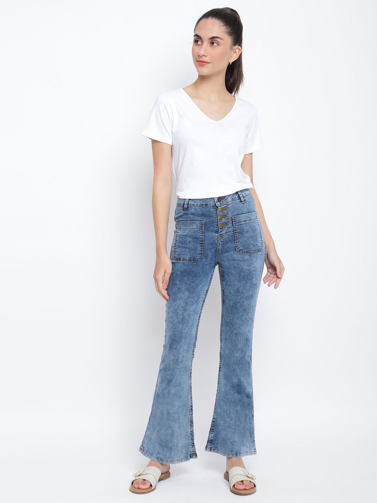 Tales & Stories Blue Mid Rise Jeans