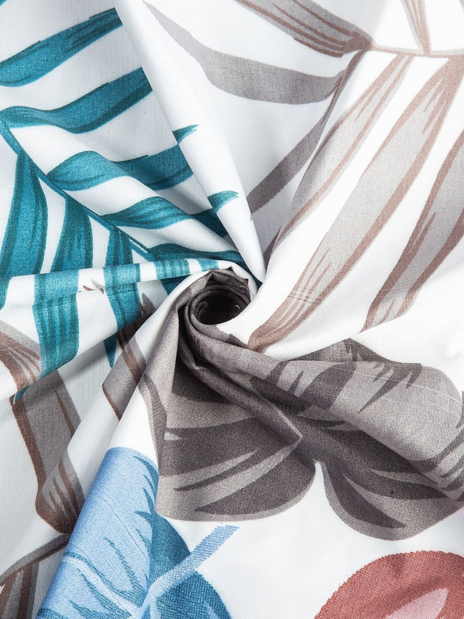 @home Utopia Foliole Floral Blue 110 GSM Cotton Blend Double Bed Sheet with 2 Pillow Covers