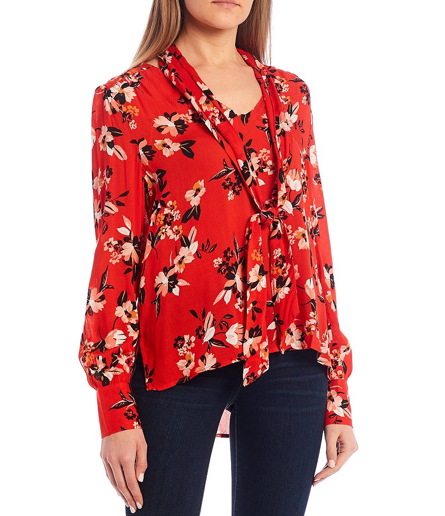 June & Hudson Short Tie Sleeve Knit Tee