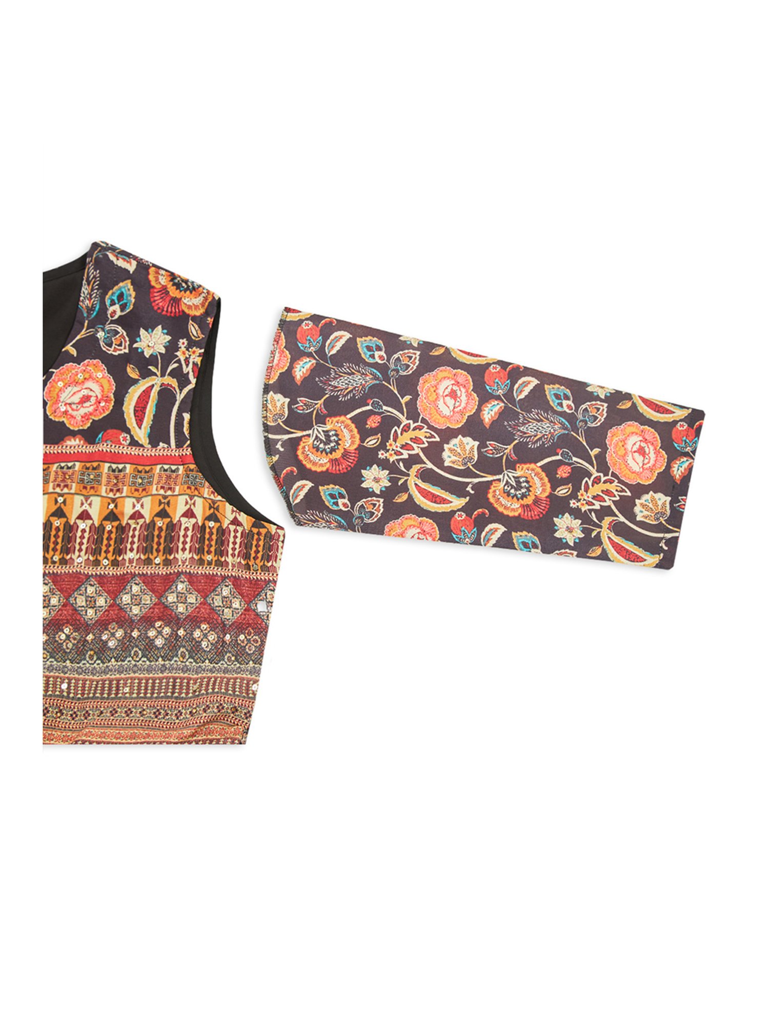 Saffron Threads Red Ethnic Dresses