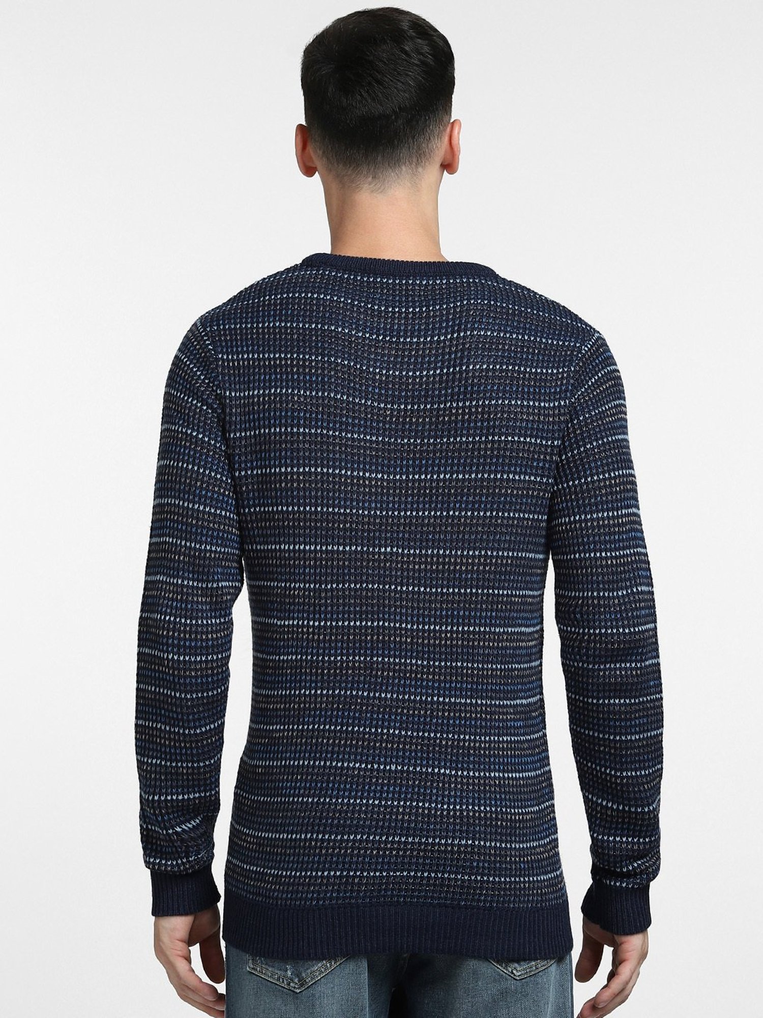 Jack & Jones Multicolor Self Design Sweater