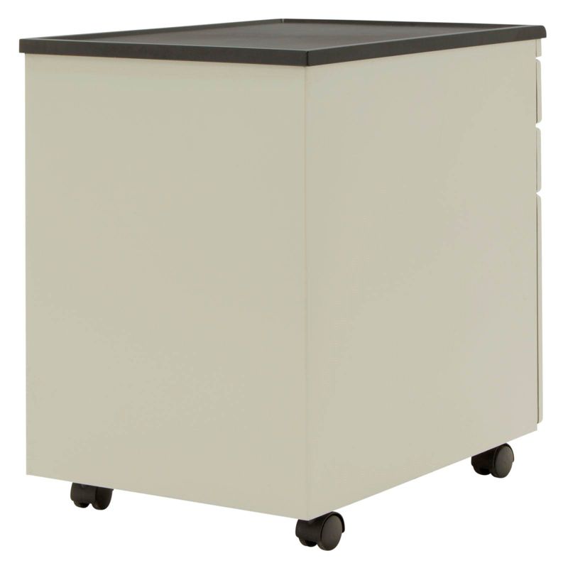 Studio Designs 3 Drawer Office Mobile Cabinet Drawer Storage, Putty (2 Pack)