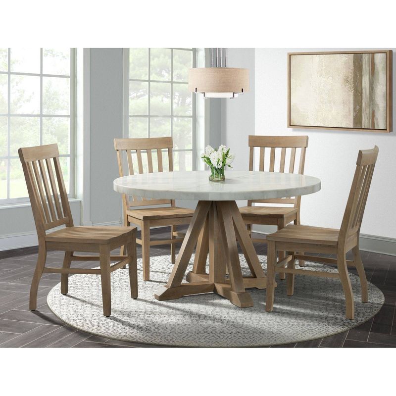 5pc Liam Round Dining Set Natural - Picket House Furnishings