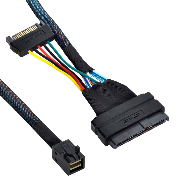 FVH U.2 U2 SFF-8639 NVME PCIe SSD Cable for Mainboard SSD M.2 SFF-8643 Mini SAS HD SF-093-0.5M