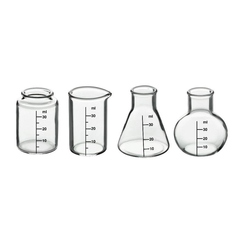 UT Brands Lab Shots | Set of 4 Science Beaker 1oz Shot Glasses