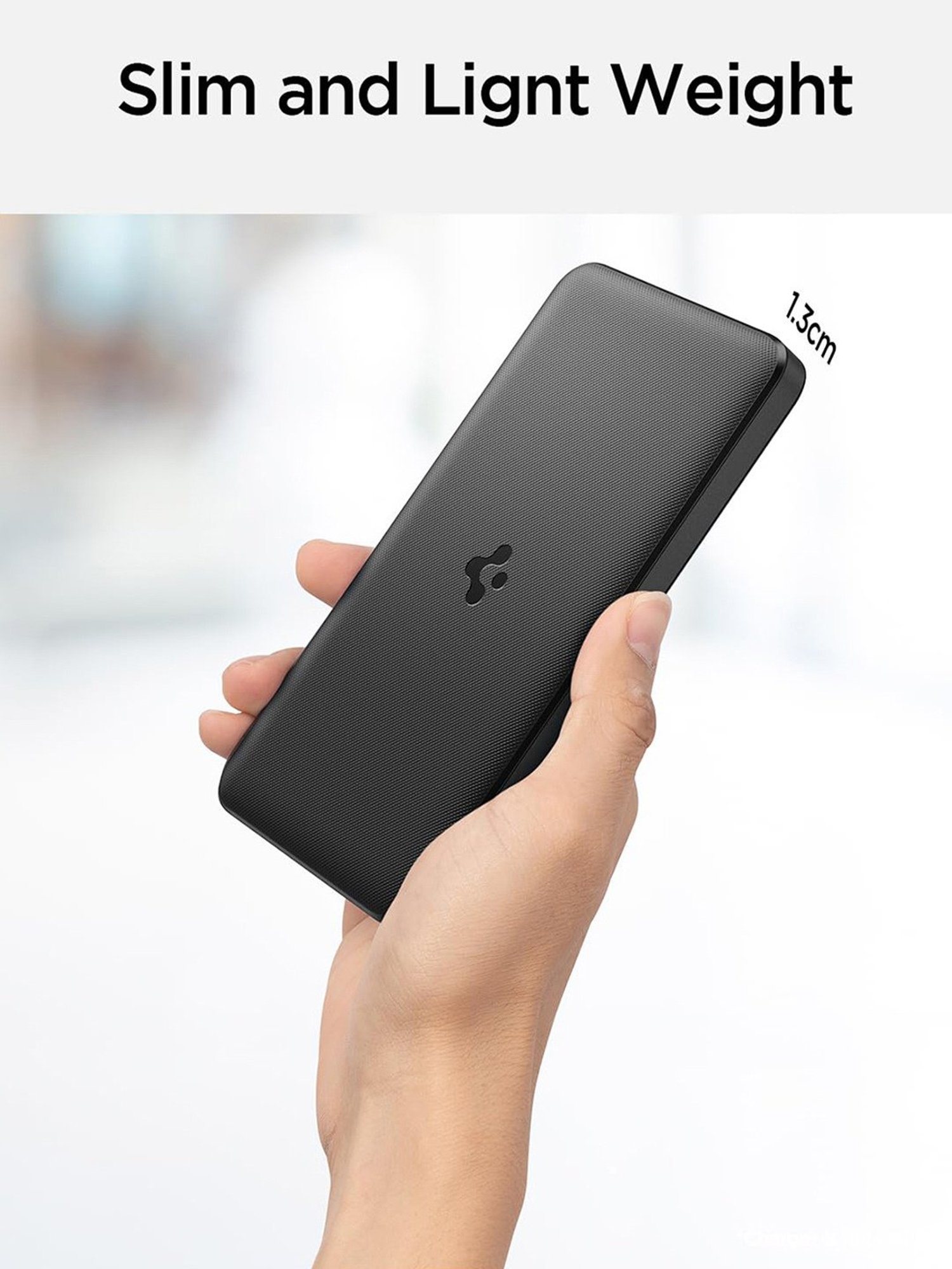 Spigen 10000mAh, 22.5W Fast Charging Power Bank with PD3.0 20W for 2 USB-C Ports (Black)