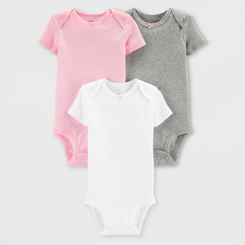 Lamaze Baby Girls' Organic 4pc Bodysuit Gift Set - Pink Newborn