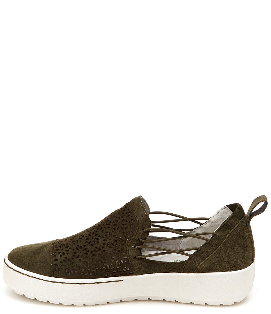Jambu Erin Perforated Metallic Leather Slip On Sneakers
