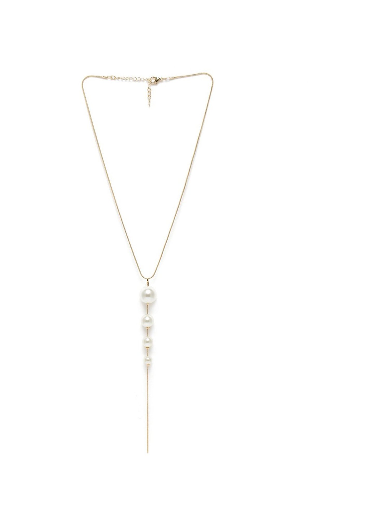 Zaveri Pearls Gold Tone Contemporary Party Bling Pearls Chain-ZPFK10031