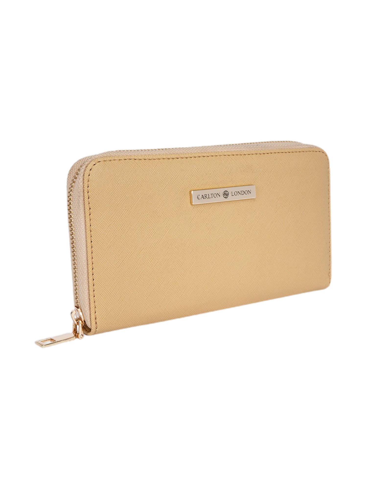 Carlton London Beige Small Zip around Wallet for Women