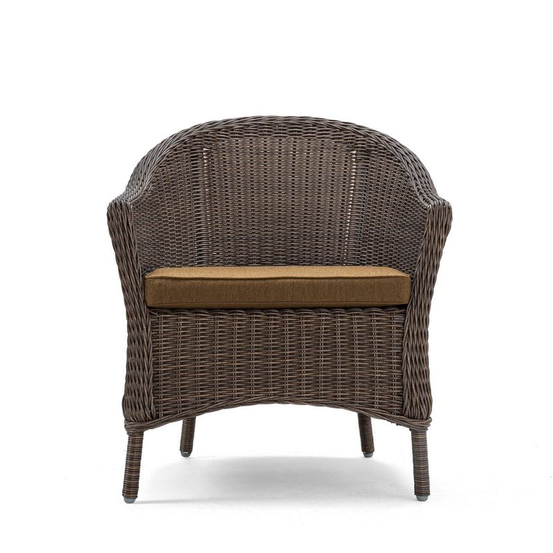 Cumberland 2pc Dining Chair Set Cafe Brown Frame Spectrum Caribou Mocha Fabric - La-Z-Boy