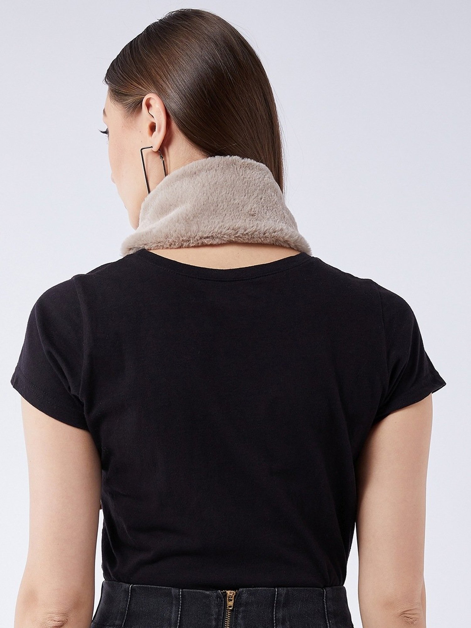 Inweave Beige Plain Neckpiece