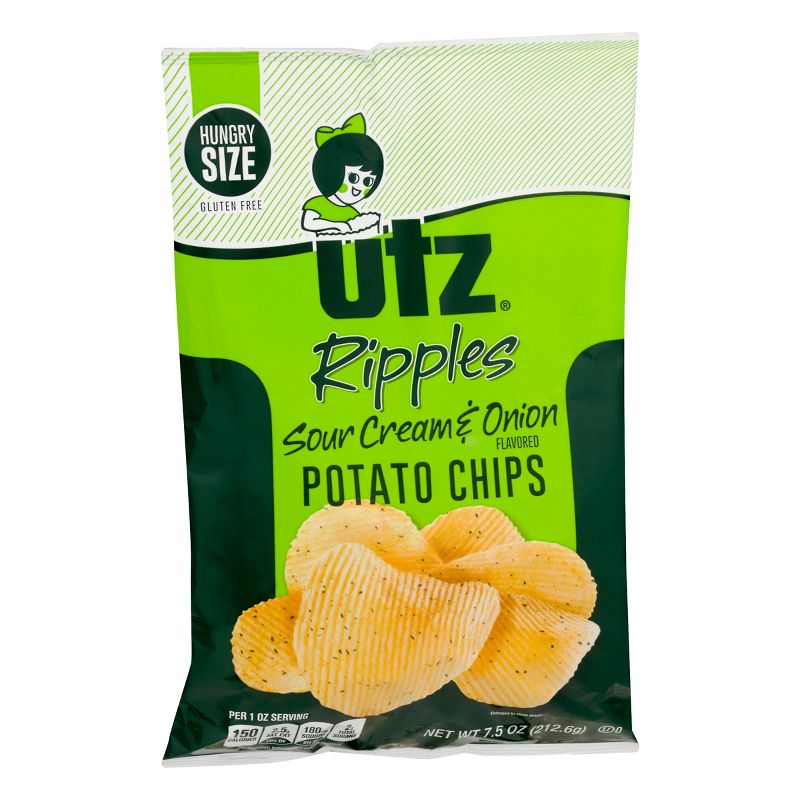 Utz Sour Cream and Onion Ripple Potato Chips - 7.5oz