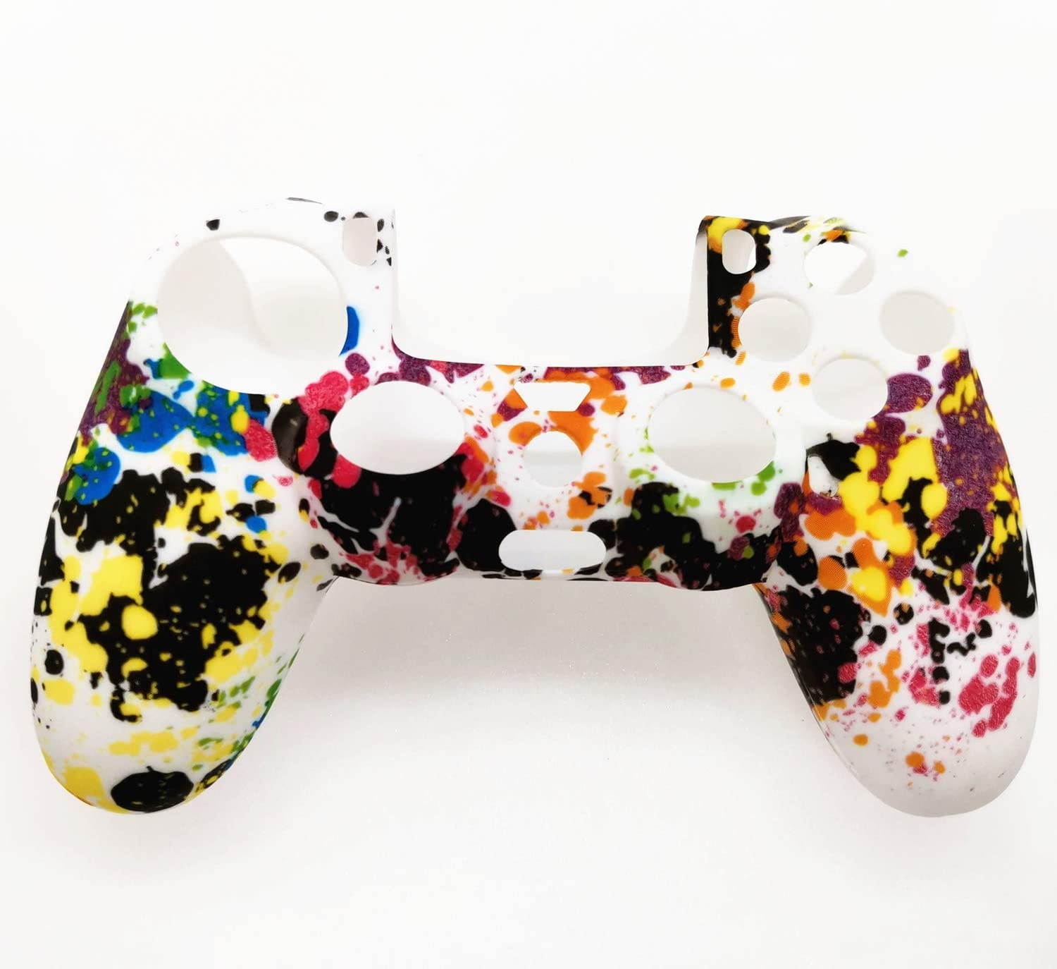 Silicone Skin Cover for Ps4 Controller (1pc Anti-Slip Case, 1 Pair L2 R2 Trigger Extender, 4pcs Thumb Grips,4pcs LED Light Bar Decal) Protector for DualShock PS4/ Slim/Pro Controller