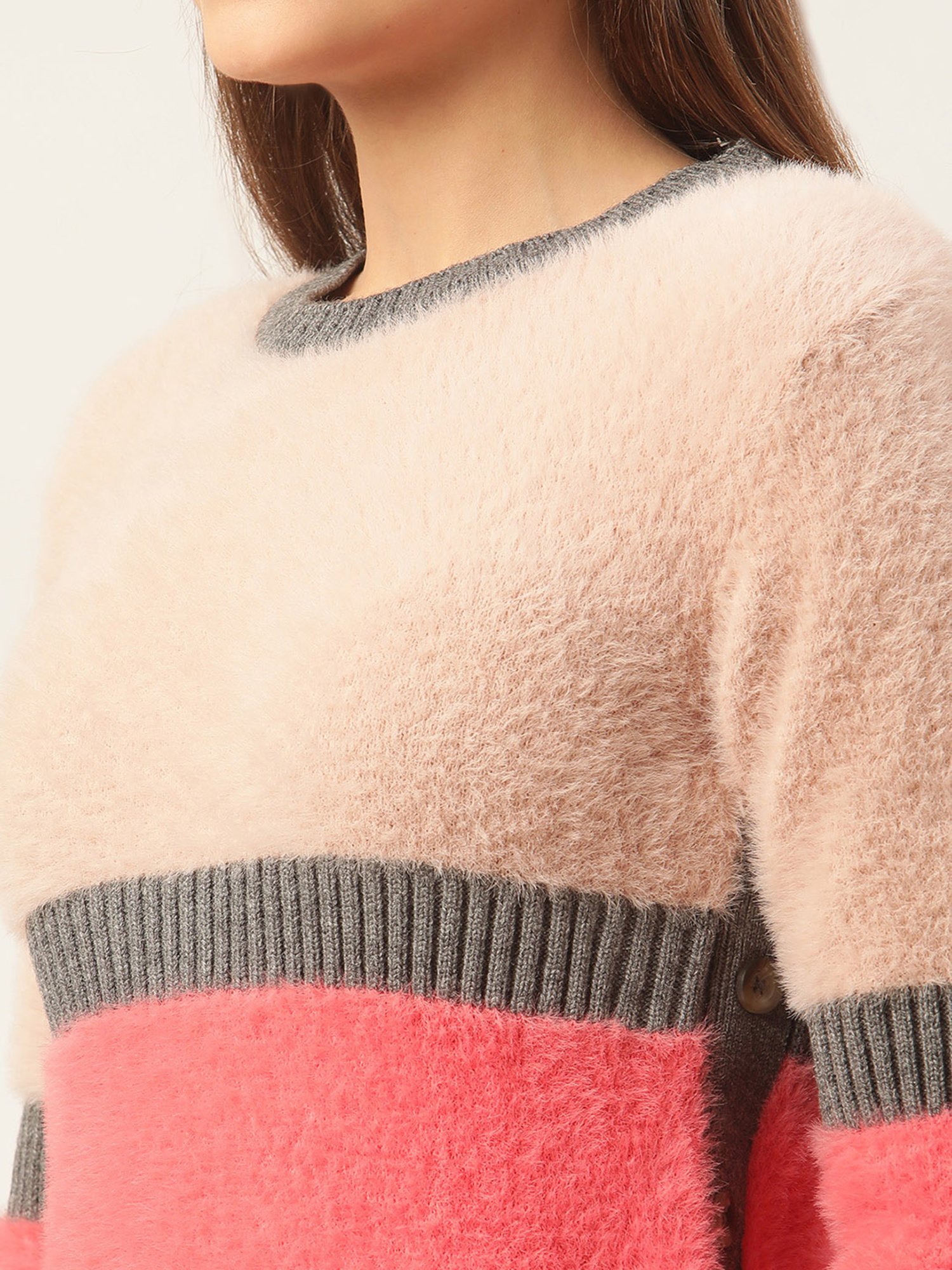 Elle Multicolor Round Neck Sweater