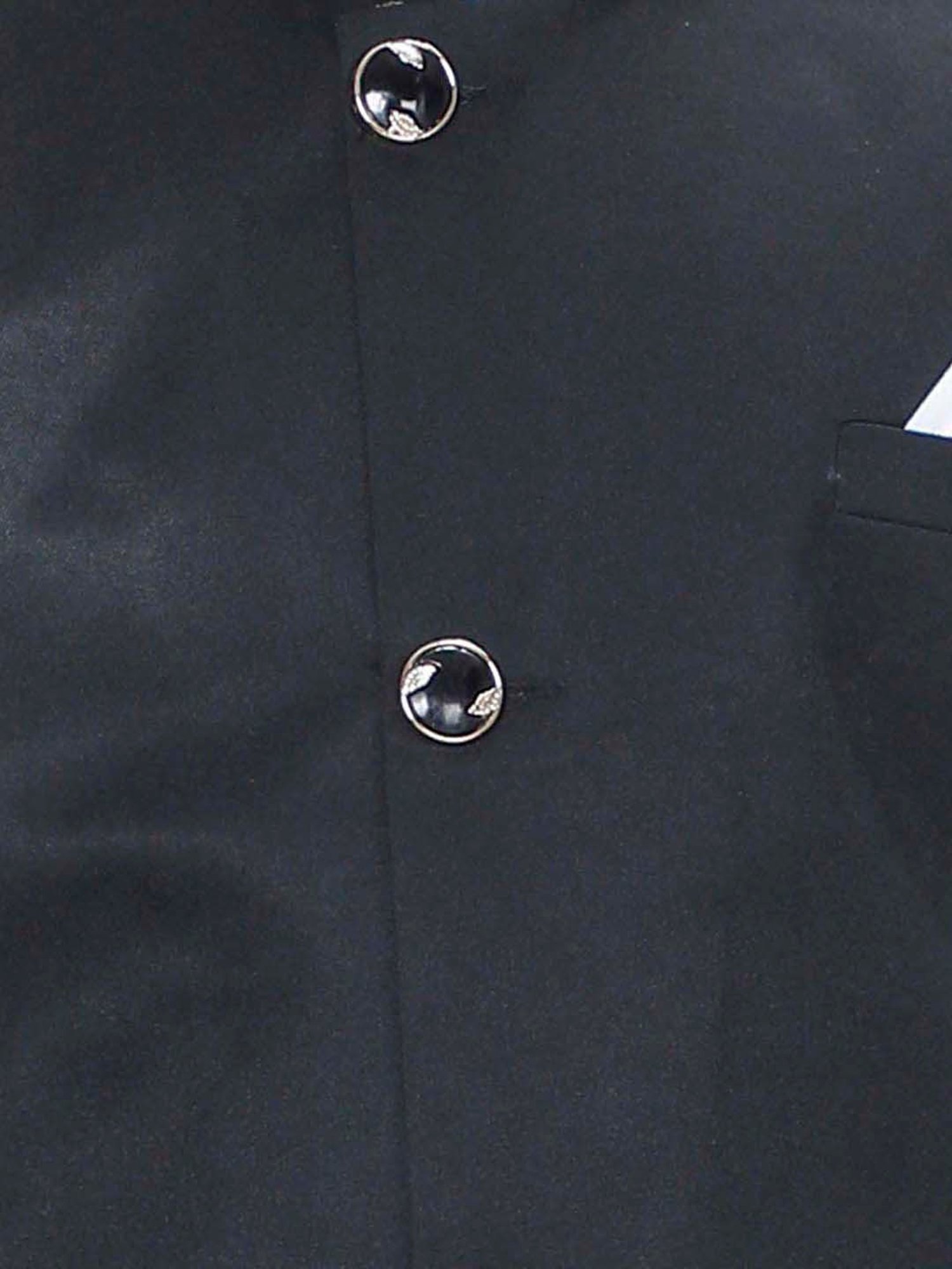 Fourfolds Boys Black Solid Full Sleeves Clothing Set