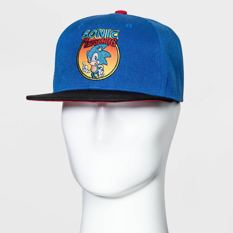 Men's Sonic the Hedgehog Flat Brim Baseball Cap - One Size
