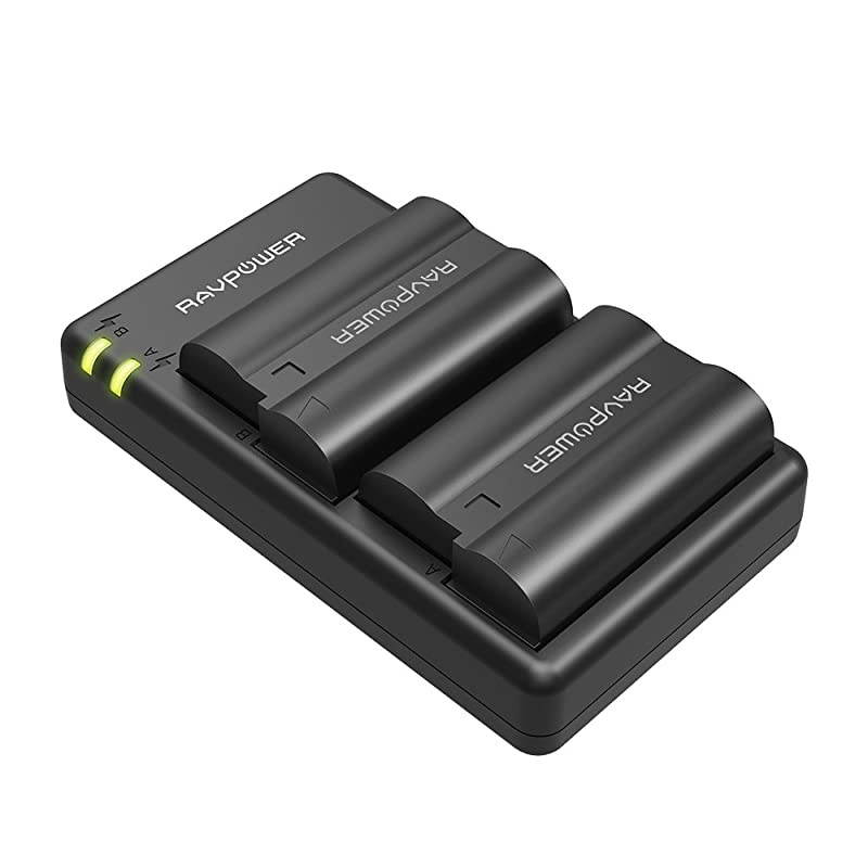 EN-EL15 EN EL15a  Battery Charger Set Compatible with Nikon d750, d7200, d7500, d850, d610, d500, MH-25a, d7200, z6, d810 Batteries (2-Pack, Micro USB Port, 2040mAh)