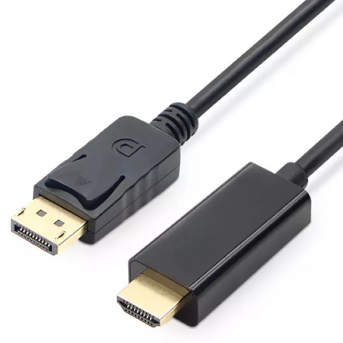 DisplayPort to HDMI 6 Feet Cable, Hannord DP to HDMI Male to Male Adapter 1080P HD Gold-Plated Cord Compatible with Lenovo, HP, ASUS, Dell and Other Brand