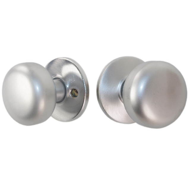 Maxtech 10332 Satin Chrome US26D Interior Exterior Knob Rose Kit For Thru Bolted Ornamental Iron Gate Door Mortise Lock Sets (Compatible With Marks 22AC)