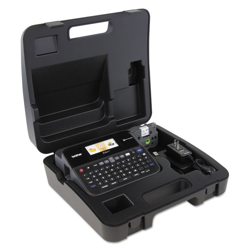 Brother P-Touch PT-D600VP PC-Connectable Label Maker with Color Display and Carry Case Black