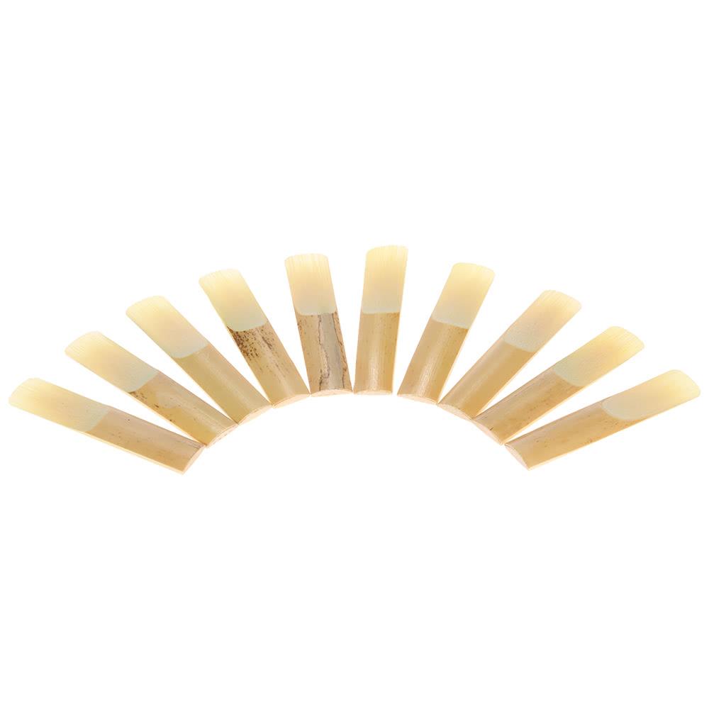 ammoon 10-pack Pieces Strength 2.5 Bamboo Reeds for Eb Alto Saxophone Sax Accessories