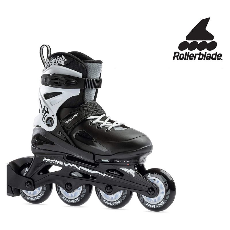 Rollerblade Zetrablade Adult Men's Beginner Recreation Fitness Inline Skates, Size 9, Black/Silver