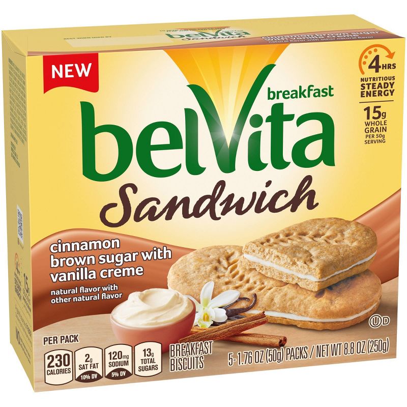BelVita Sandwhich Cinnamon Brown Sugar & Vanilla Creme - 5 Packs