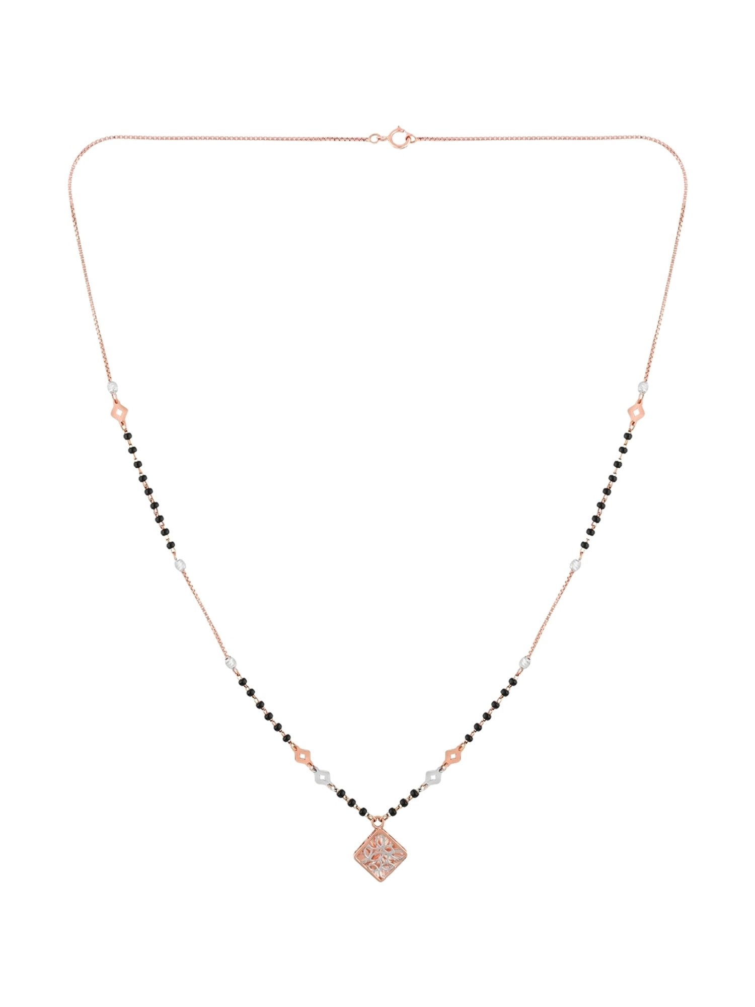 Malabar Gold and Diamonds 18k (750) BIS Hallmark  Two Tone Gold Mangalsutra For Women