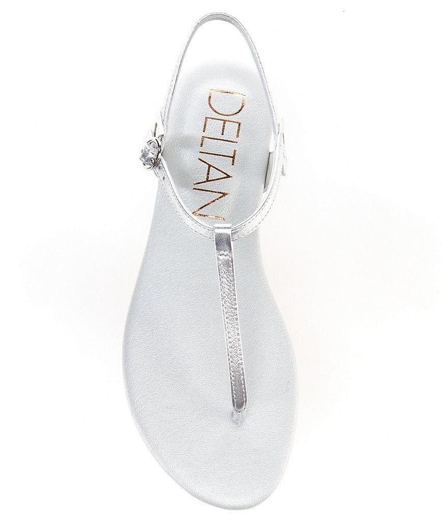 Deltan Olive Leather Thong Sandals