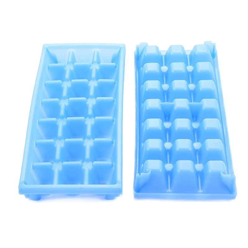 Stackable Miniature Ice Cube Tray for Mini Fridges RVMarine Dorm Small Freezers 2 Pack 44100 Blue