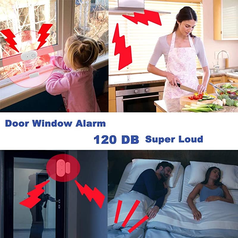 Window Alarm 120DB Pool Alarm for s Magnet Sensor Home Security Burglar Alarm for s and Windows