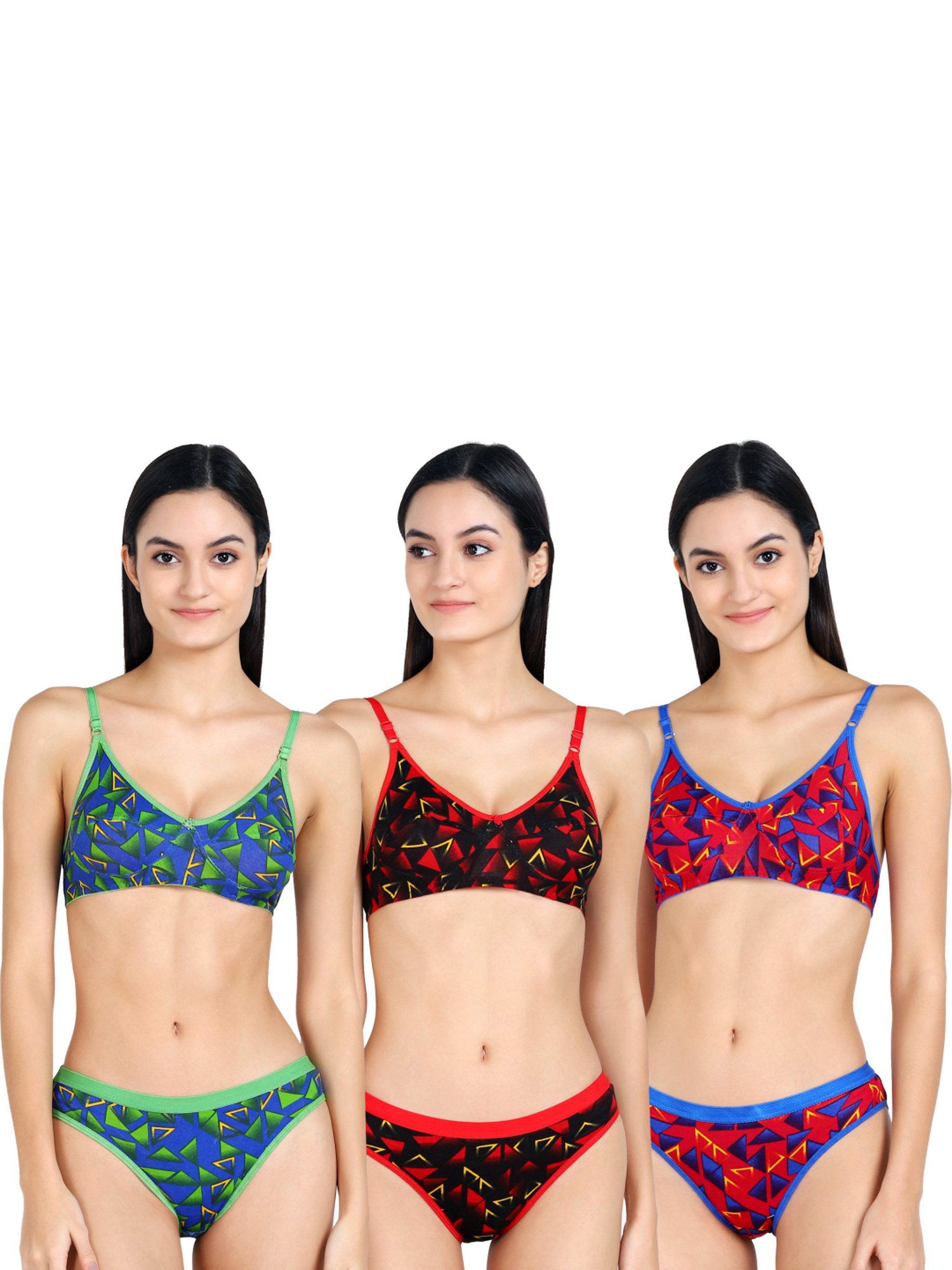 mod & shy Black Self Pattern Lingerie Set