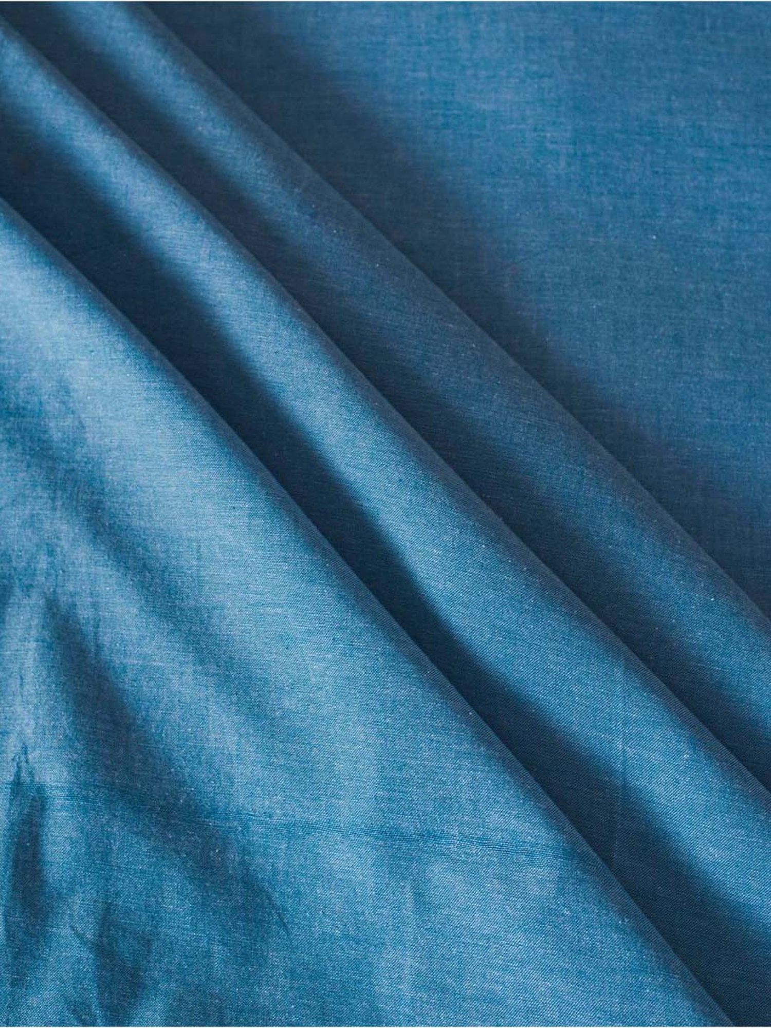 Fabindia Blue Cotton 92 TC Single Bed Sheet With Pillow Cover