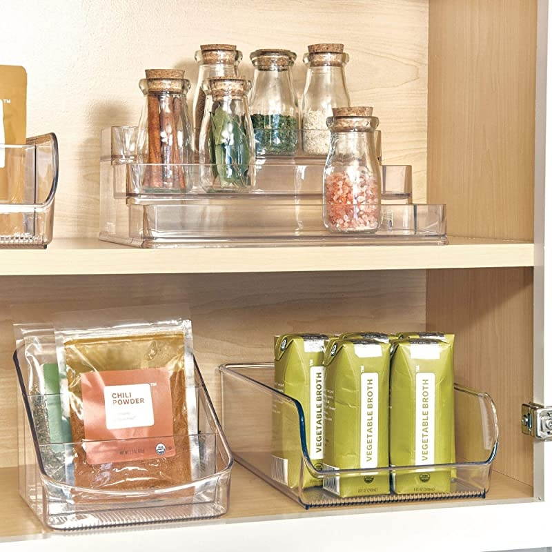Linus Plastic Fridge and Freezer Storage Organizer Bin Clear Container for Food Drinks Produce Organization BPAFree 11 x 7 x 35 Clear