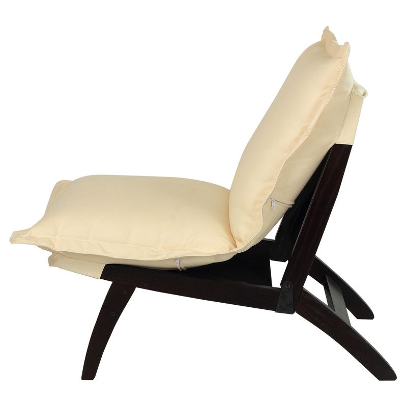 Folding Lounger Chair - Espresso - Flora Home